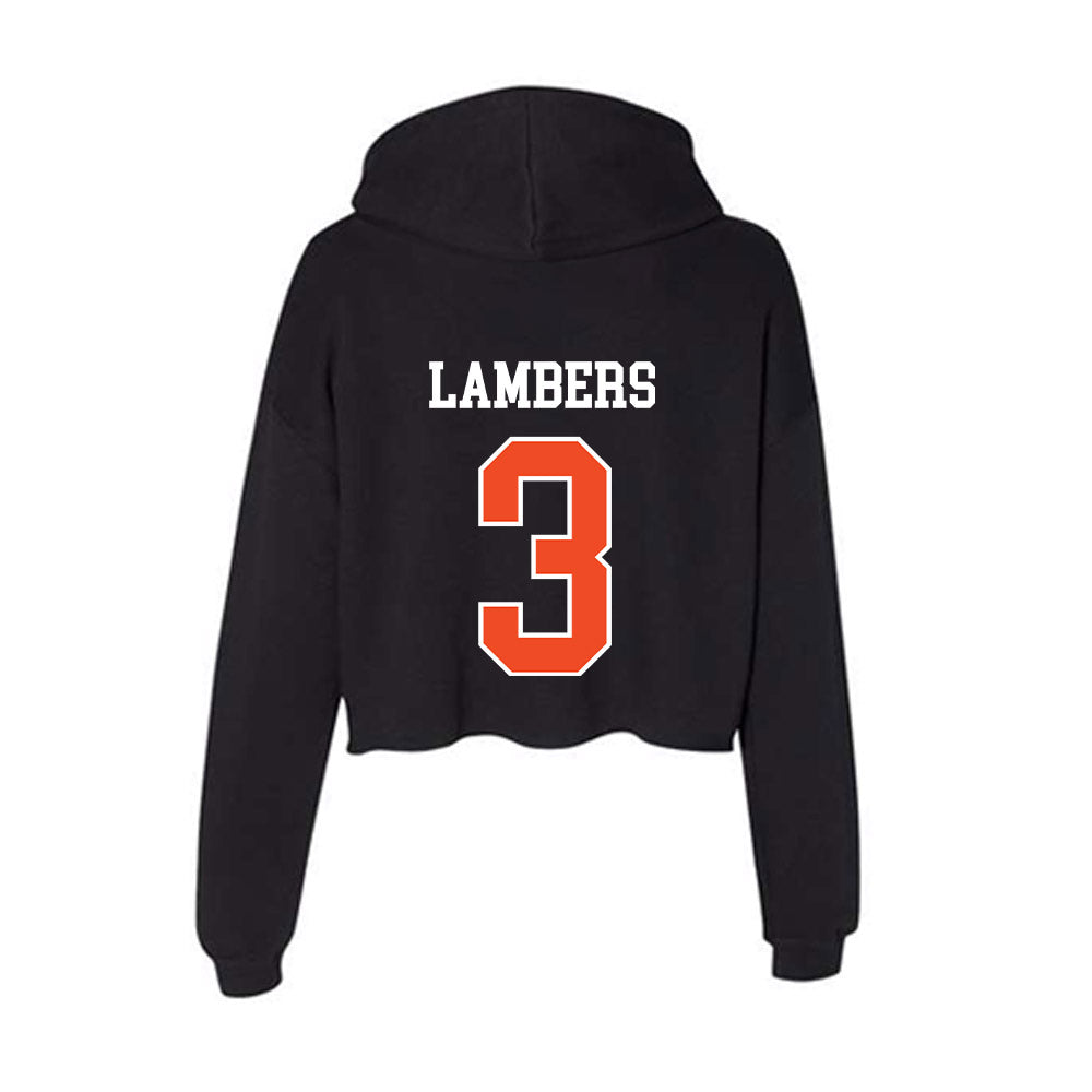 Campbell - NCAA Women's Volleyball : Maddie Lambers - Women's Crop Fleece Hoodie-1