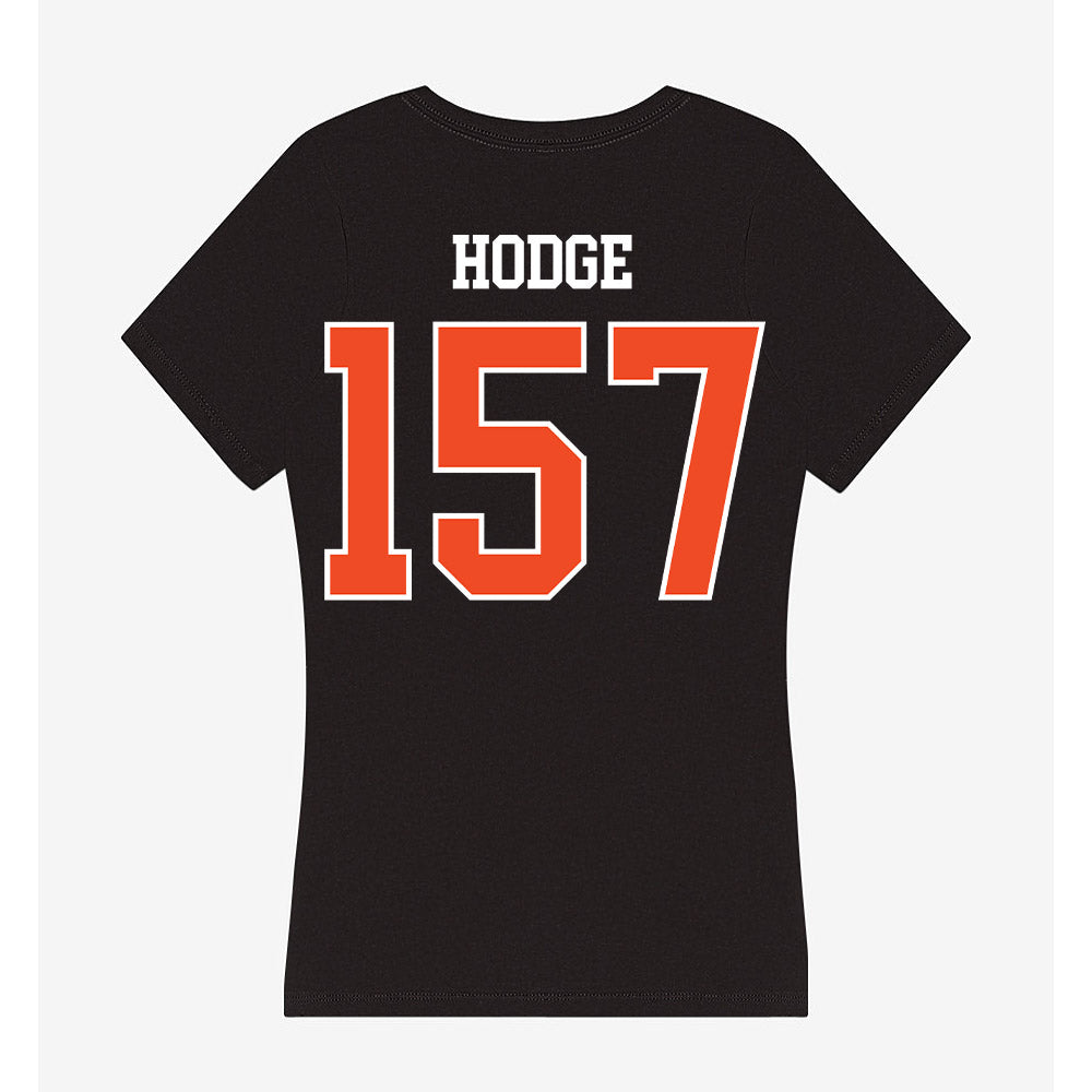 Campbell - NCAA Wrestling : Kendrick Hodge - Women's V-Neck T-Shirt-1