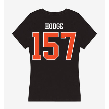Campbell - NCAA Wrestling : Kendrick Hodge - Women's V-Neck T-Shirt-1