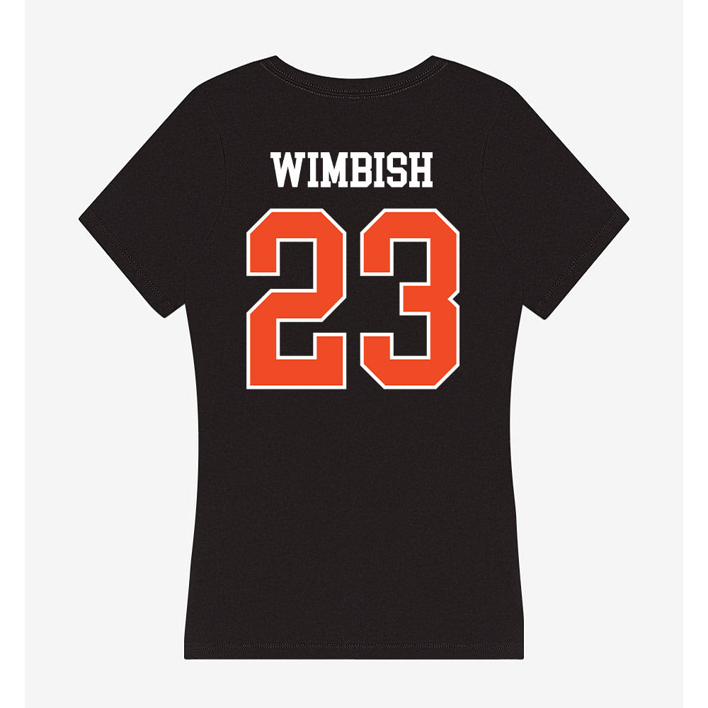 Campbell - NCAA Baseball : Camden Wimbish - Women's V-Neck T-Shirt-1