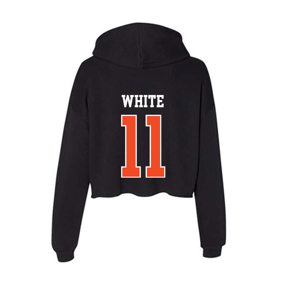 Campbell - NCAA Women's Lacrosse : Paige White - Women's Crop Fleece Hoodie-1