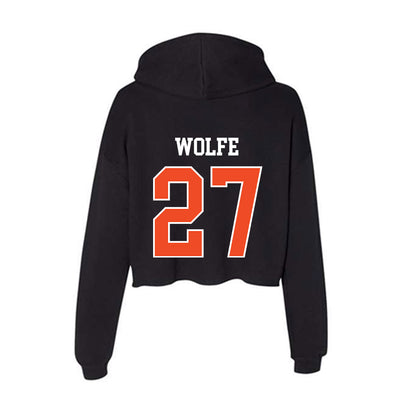 Campbell - NCAA Softball : Kasey Wolfe - Women's Crop Fleece Hoodie-1