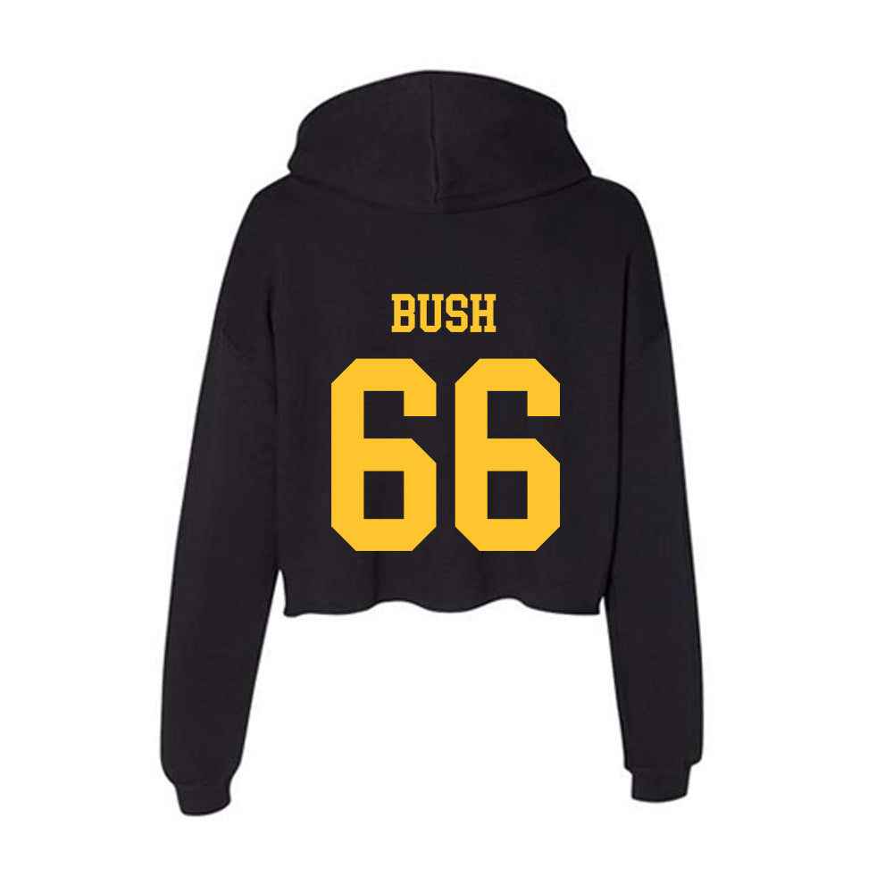 Wyoming - NCAA Football : Johnathan Bush - Women's Crop Fleece Hoodie-1