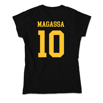Wyoming - NCAA Men's Basketball : Abou Magassa - Classic Shersey Soft Style Women’s T-Shirt-1