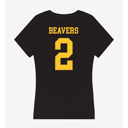 Wyoming - NCAA Football : Anthony Beavers - Women's V-Neck T-Shirt-1