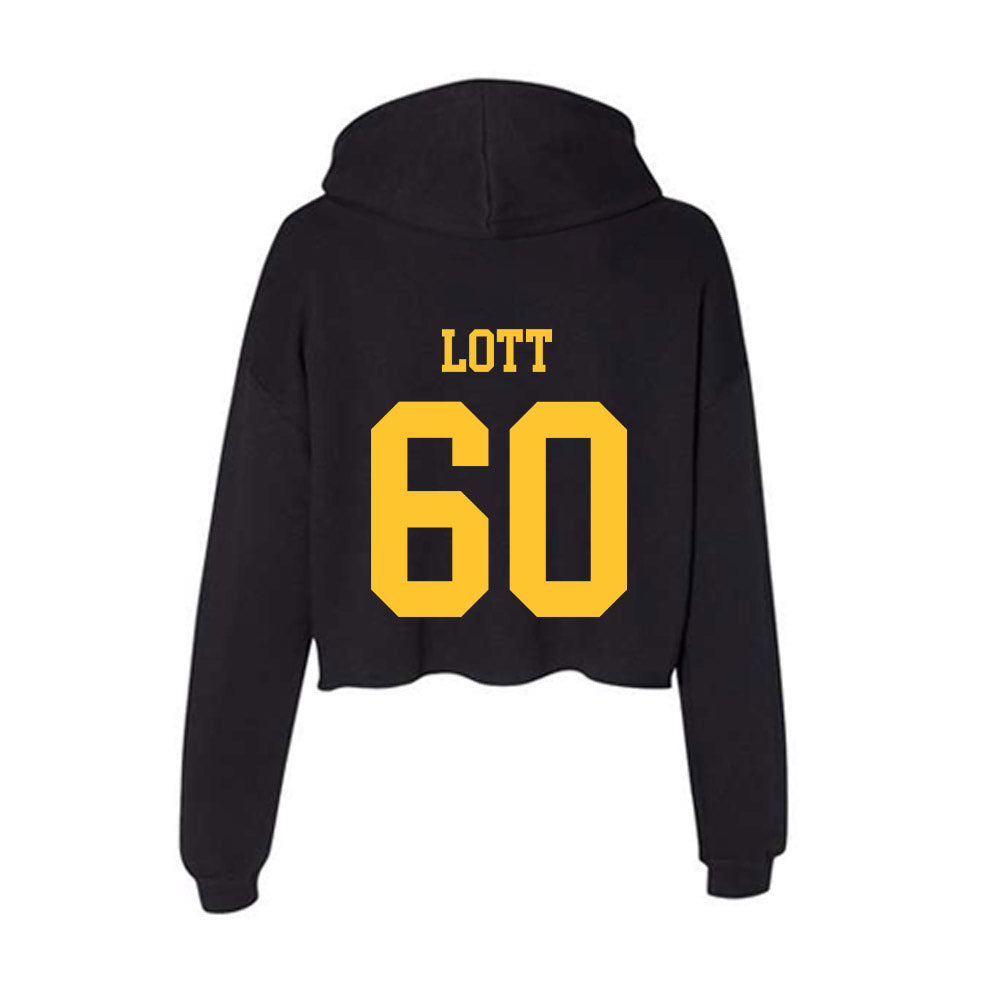 Wyoming - NCAA Football : Grant Lott - Women's Crop Fleece Hoodie-1