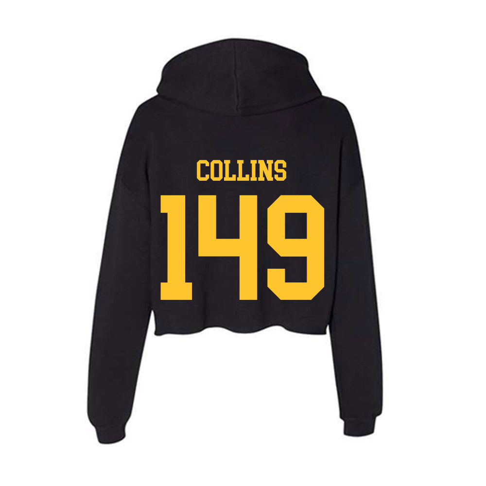 Wyoming - NCAA Wrestling : Austin Collins - Classic Shersey Women's Crop Fleece Hooded Sweatshirt-1