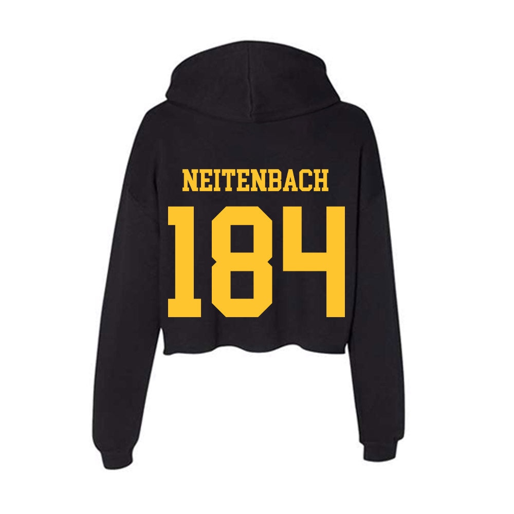 Wyoming - NCAA Wrestling : Eddie Neitenbach - Women's Crop Fleece Hoodie-1