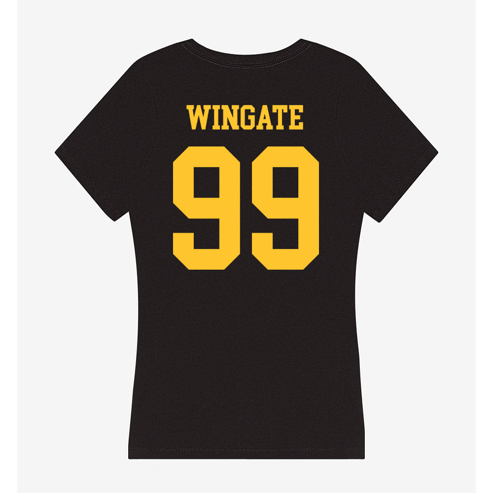 Wyoming - NCAA Football : Donnie Wingate - Women's V-Neck T-Shirt-1
