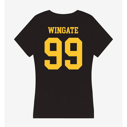 Wyoming - NCAA Football : Donnie Wingate - Women's V-Neck T-Shirt-1