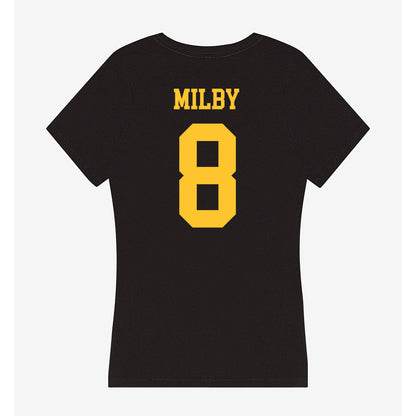 Wyoming - NCAA Women's Volleyball : Abigail Milby - Women's V-Neck T-Shirt-1