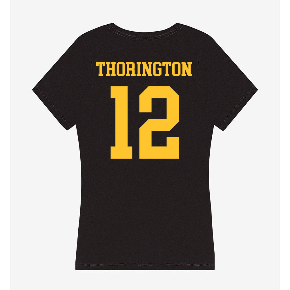 Wyoming - NCAA Women's Volleyball : Addy Thorington - Women's V-Neck T-Shirt-1