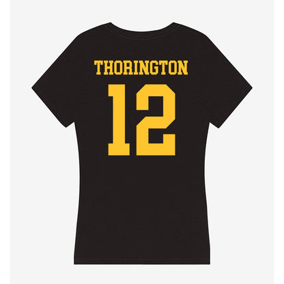 Wyoming - NCAA Women's Volleyball : Addy Thorington - Women's V-Neck T-Shirt-1