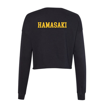 Wyoming - NCAA Men's Cross Country : Guy Hamasaki - Women's Cropped Crew Fleece-1
