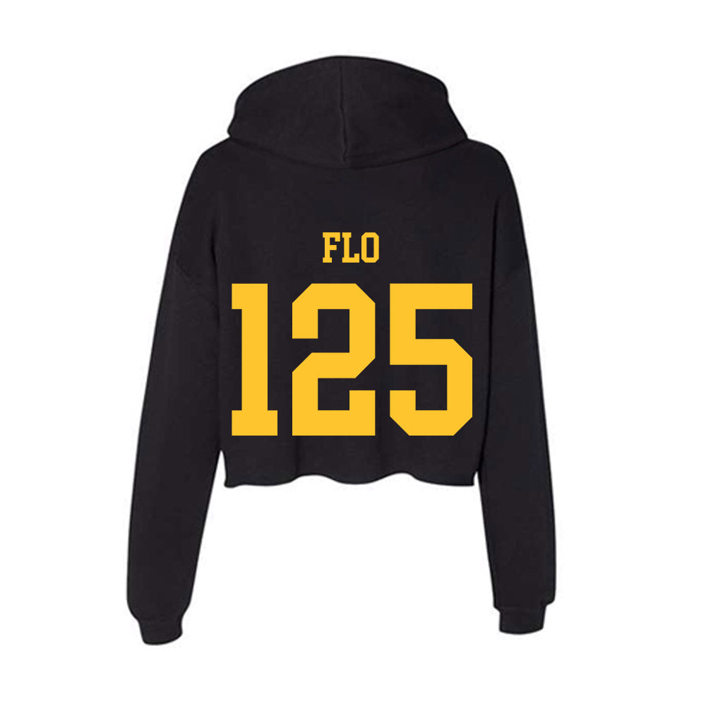 Wyoming - NCAA Wrestling : Cael Flo - Classic Shersey Women's Crop Fleece Hooded Sweatshirt-1
