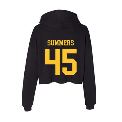 Wyoming - NCAA Men's Basketball : Neil Summers - Women's Crop Fleece Hoodie-1