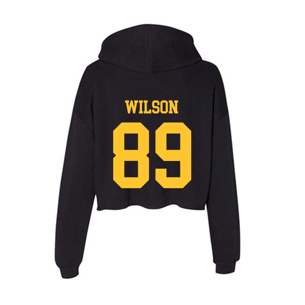 Wyoming - NCAA Football : Jacob Wilson - Classic Shersey Women's Crop Fleece Hooded Sweatshirt-1