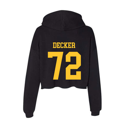 Wyoming - NCAA Football : Pierce Decker - Classic Shersey Women's Crop Fleece Hooded Sweatshirt-1