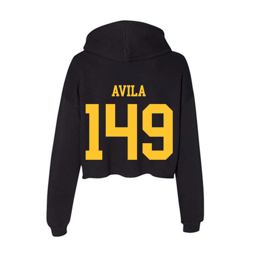 Wyoming - NCAA Wrestling : Antonio Avila - Women's Crop Fleece Hoodie-1