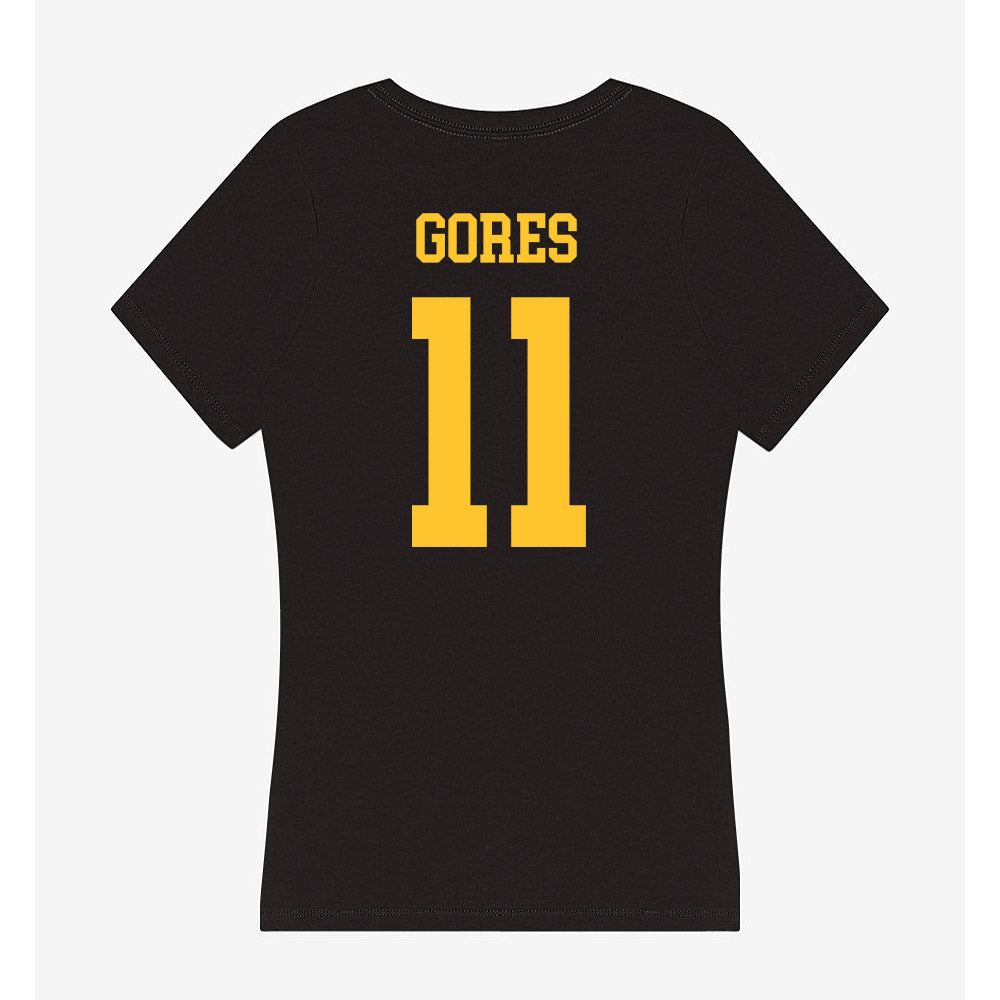 Wyoming - NCAA Men's Basketball : Gavin Gores - Women's V-Neck T-Shirt-1