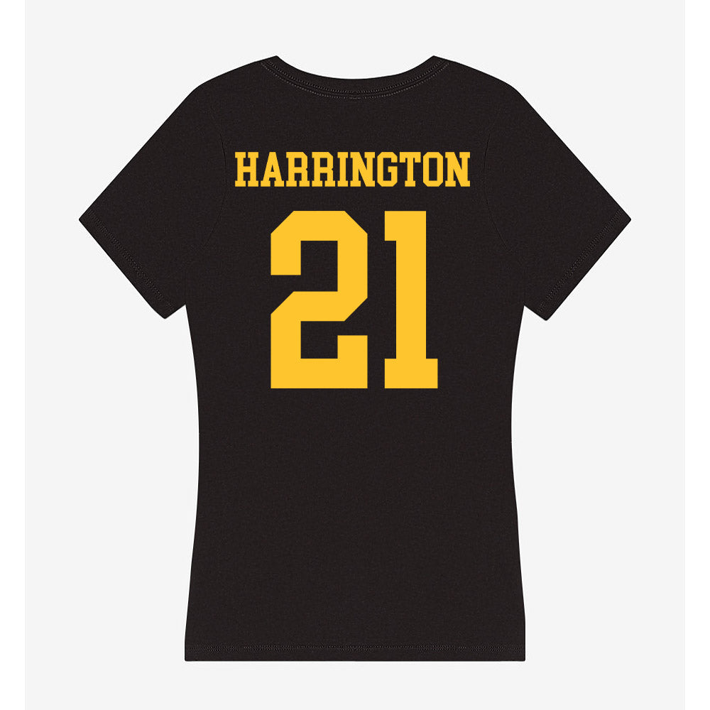 Wyoming - NCAA Women's Basketball : Katie Harrington - Women's V-Neck T-Shirt-1