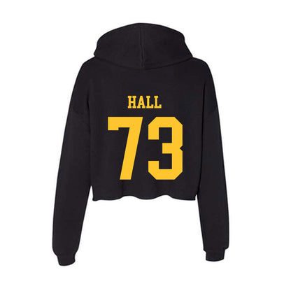 Wyoming - NCAA Football : Caleb Hall - Women's Crop Fleece Hoodie-1