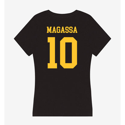 Wyoming - NCAA Men's Basketball : Abou Magassa - Classic Shersey Women's V-Neck T-Shirt-1