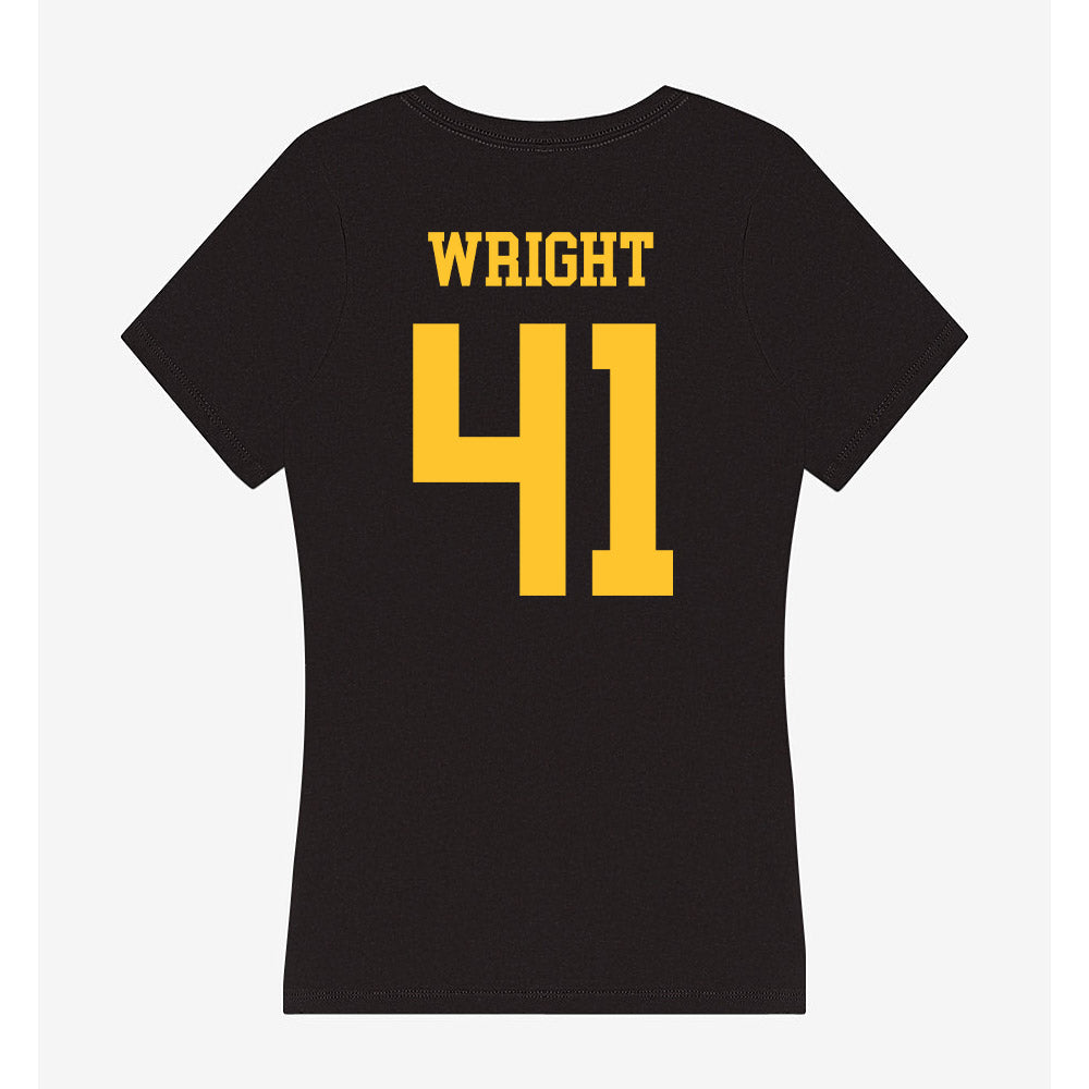 Wyoming - NCAA Football : Mason Wright - Women's V-Neck T-Shirt-1