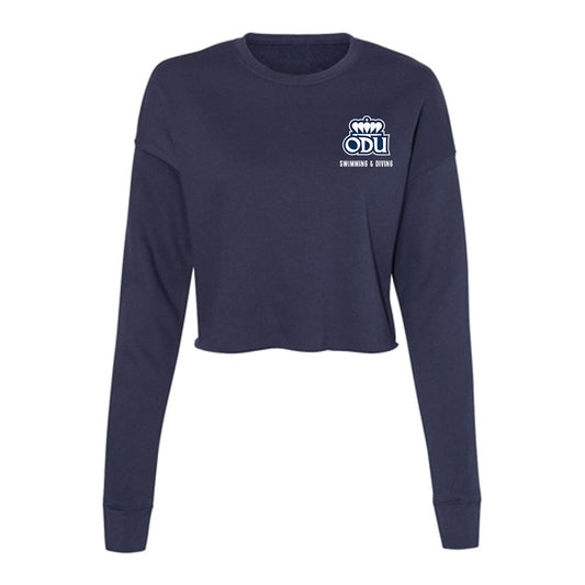 Old Dominion - NCAA Men's Swimming & Diving : Ian Noffsinger - Women's Cropped Crew Fleece-0
