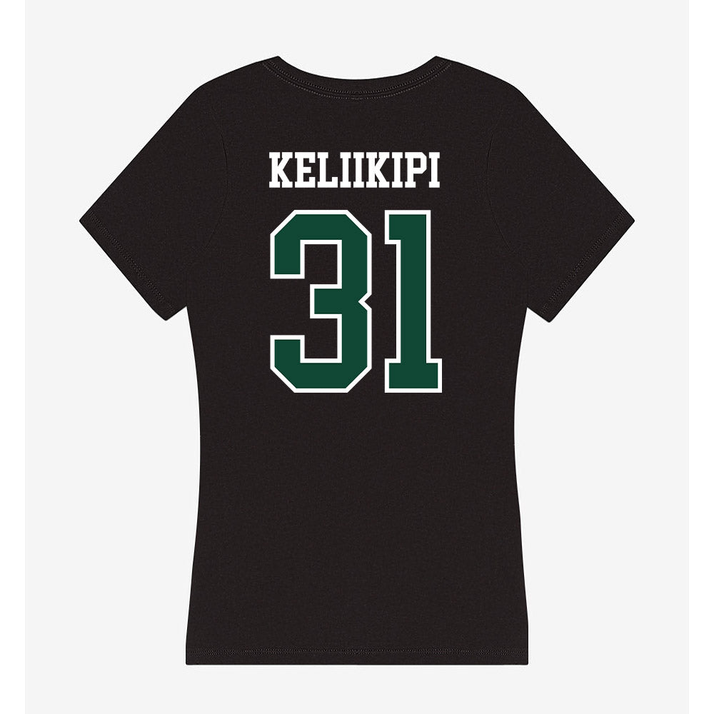 Hawaii - NCAA Football : Tryton Keliikipi - Women's V-Neck T-Shirt-1