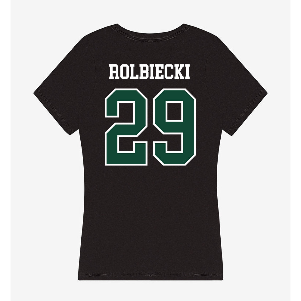 Hawaii - NCAA Baseball : Evan Rolbiecki - Women's V-Neck T-Shirt-1