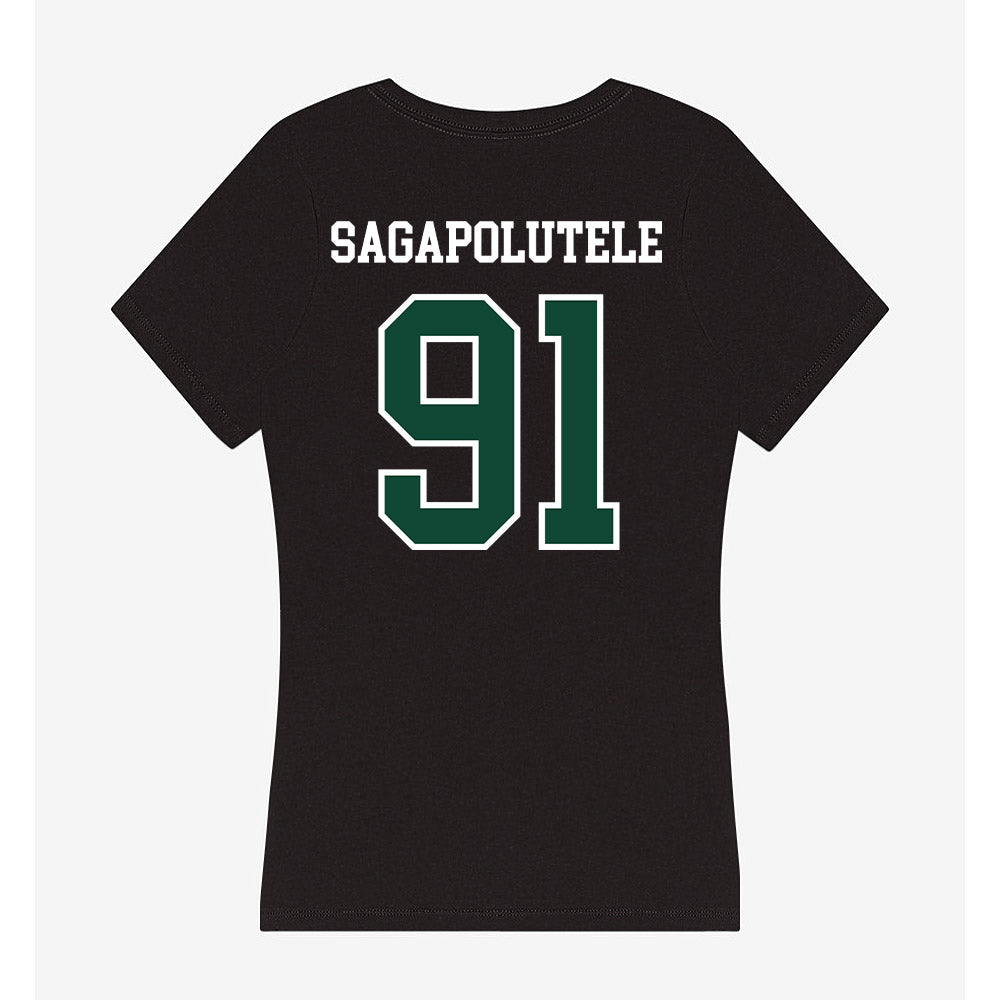 Hawaii - NCAA Football : Joshua sagapolutele - Classic Shersey Women's V-Neck T-Shirt-1