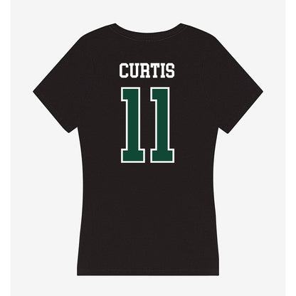 Hawaii - NCAA Women's Basketball : Keiara Curtis - Women's V-Neck T-Shirt-1
