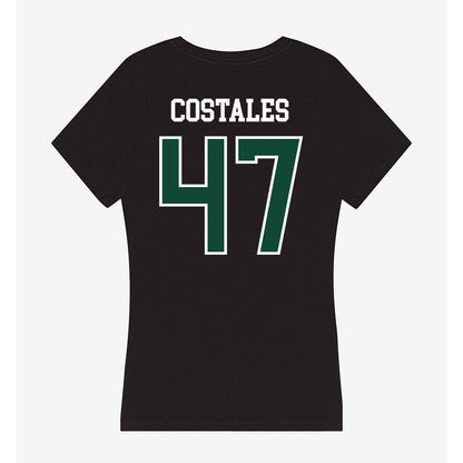 Hawaii - NCAA Football : Kingston Costales - Women's V-Neck T-Shirt-1