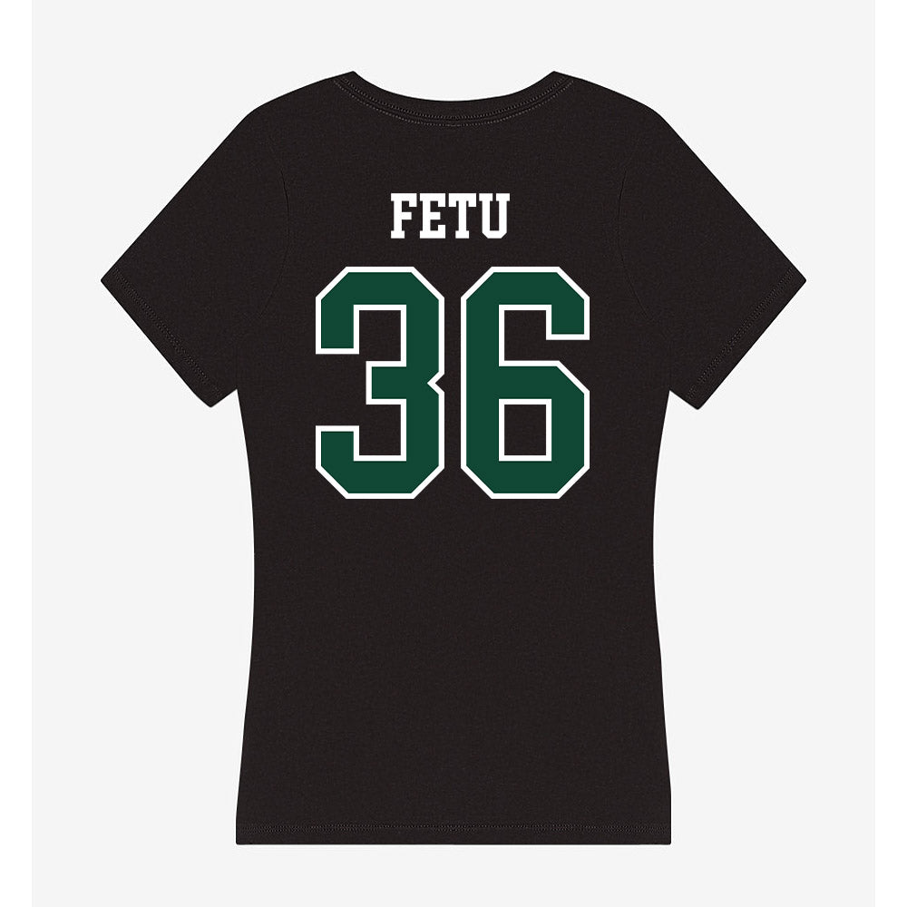 Hawaii - NCAA Football : Jordan Fetu - Classic Shersey Women's V-Neck T-Shirt-1