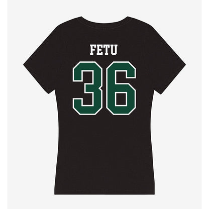 Hawaii - NCAA Football : Jordan Fetu - Classic Shersey Women's V-Neck T-Shirt-1