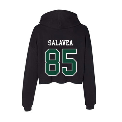 Hawaii - NCAA Football : Oakie Salavea - Women's Crop Fleece Hoodie-1