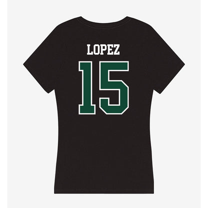 Hawaii - NCAA Women's Volleyball : Leilani Lopez - Women's V-Neck T-Shirt-1