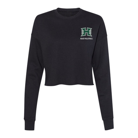 Hawaii - NCAA Beach Volleyball : Kiera Cornman - Women's Cropped Crew Fleece-0