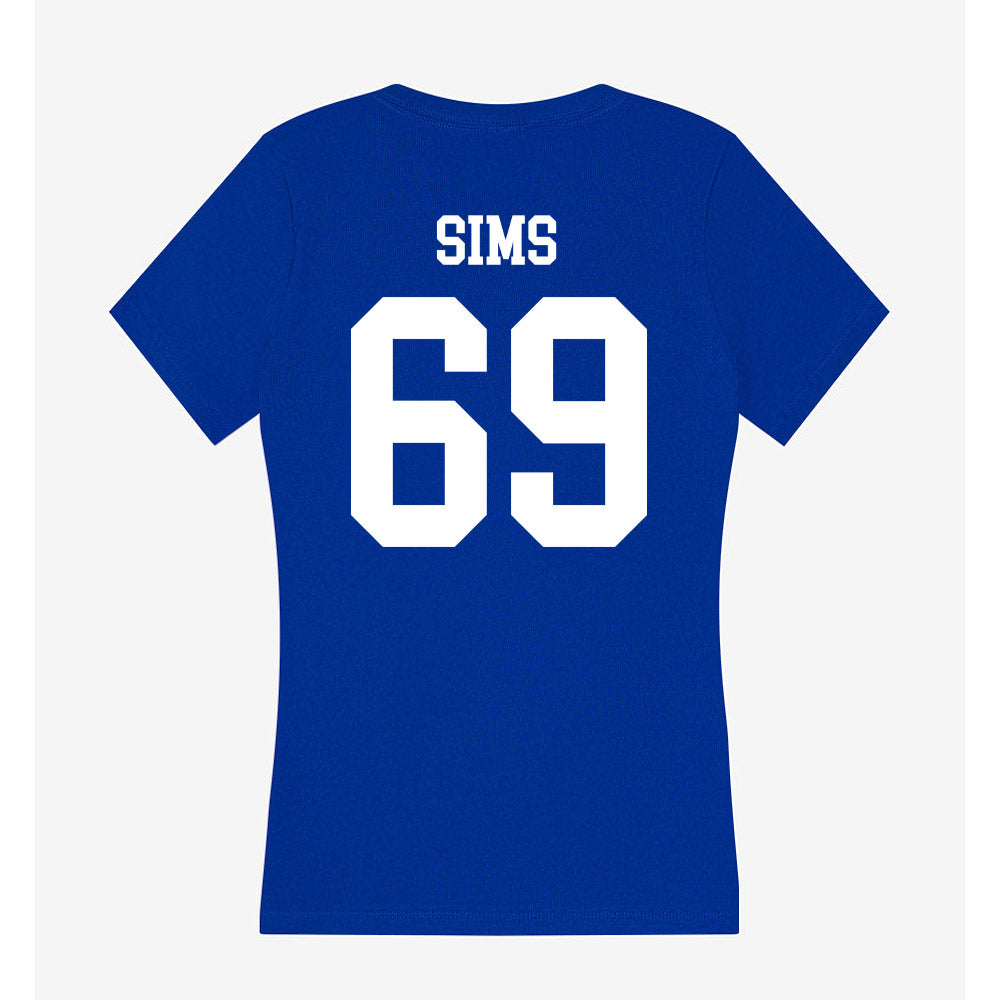LA Tech - NCAA Football : Trent Sims - Women's V-Neck T-Shirt-1