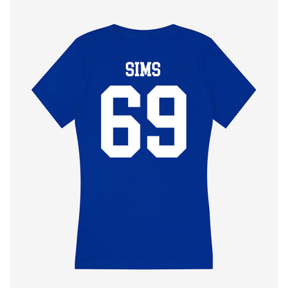 LA Tech - NCAA Football : Trent Sims - Women's V-Neck T-Shirt-1