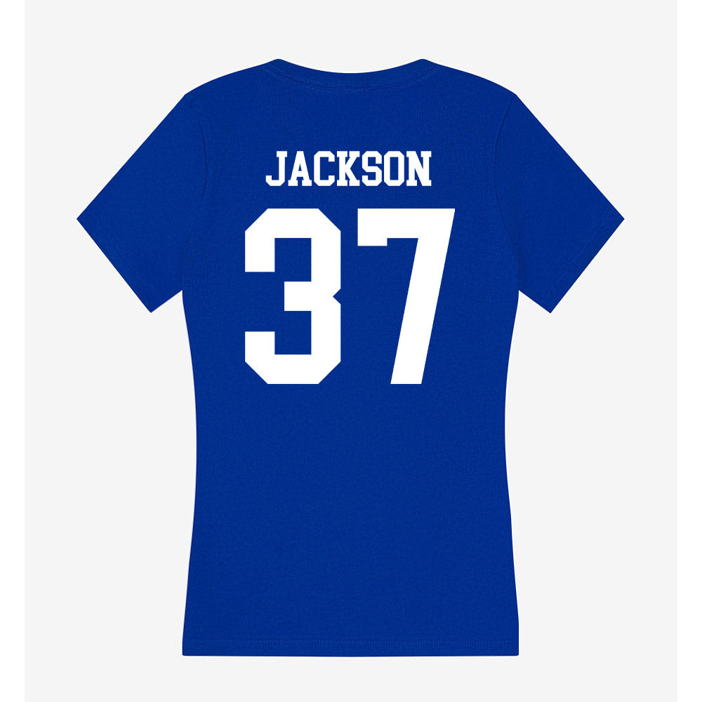 LA Tech - NCAA Football : Zachary Jackson - Women's V-Neck T-Shirt-1