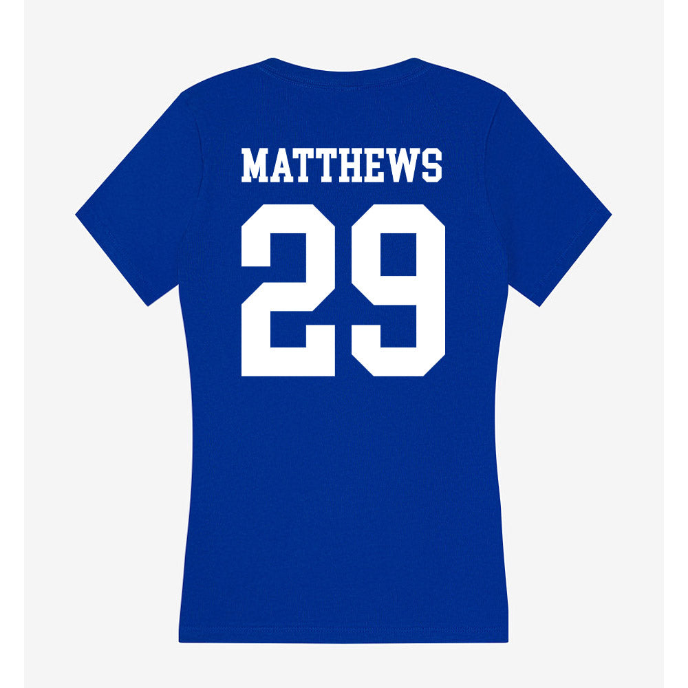 LA Tech - NCAA Football : Lexington Matthews - Women's V-Neck T-Shirt-1