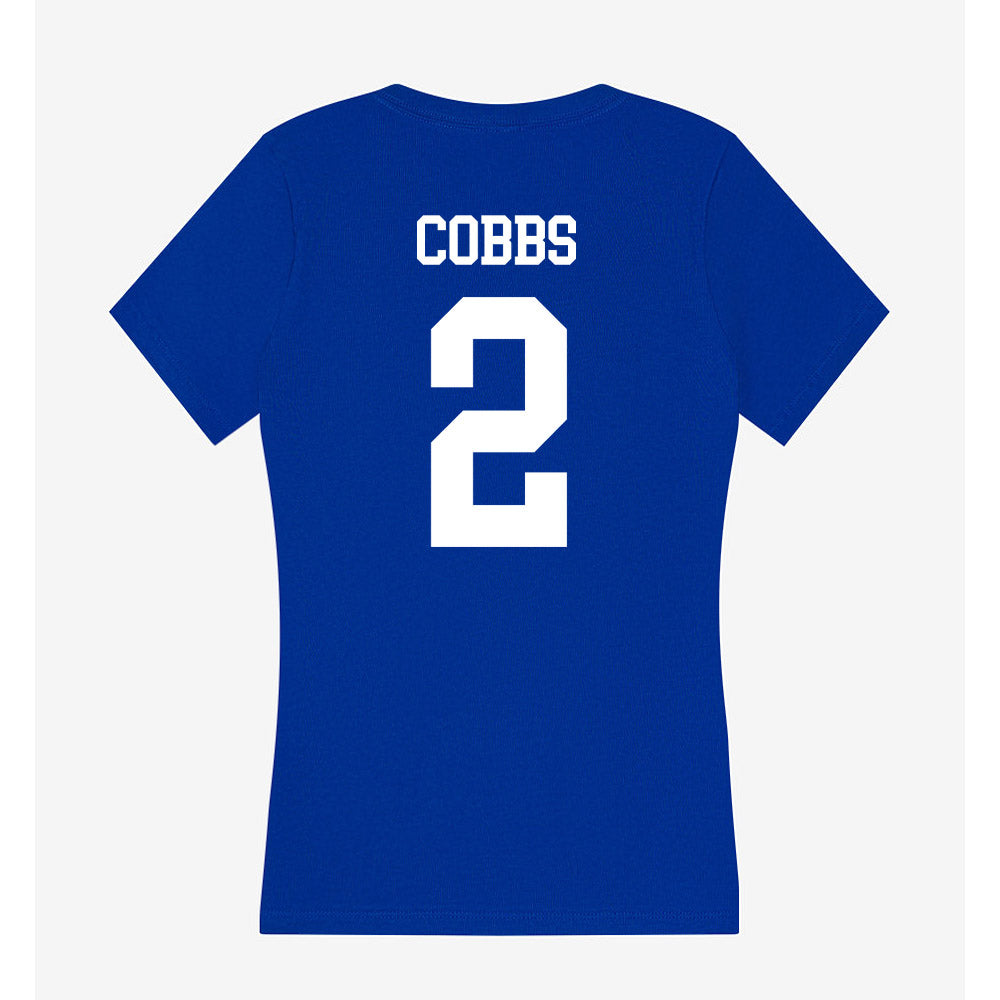 LA Tech - NCAA Football : Josh Cobbs - Women's V-Neck T-Shirt-1