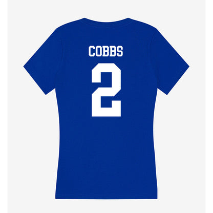 LA Tech - NCAA Football : Josh Cobbs - Women's V-Neck T-Shirt-1