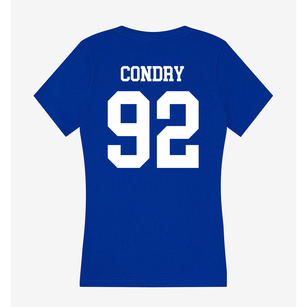 LA Tech - NCAA Football : Lane Condry - Women's V-Neck T-Shirt-1
