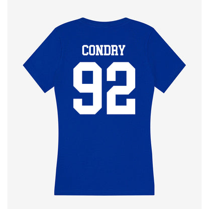 LA Tech - NCAA Football : Lane Condry - Women's V-Neck T-Shirt-1