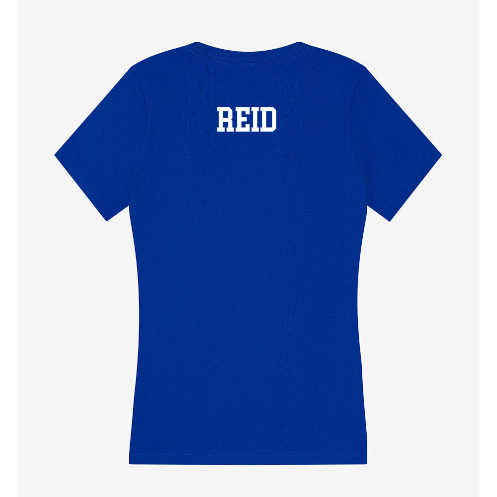 LA Tech - NCAA Men's Track & Field : Chevoney Reid - Women's V-Neck T-Shirt-1