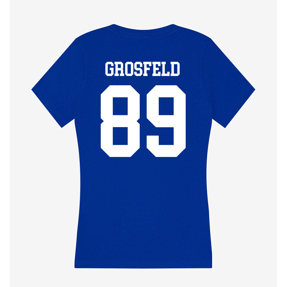 LA Tech - NCAA Football : Chase Grosfeld - Women's V-Neck T-Shirt-1