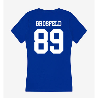 LA Tech - NCAA Football : Chase Grosfeld - Women's V-Neck T-Shirt-1